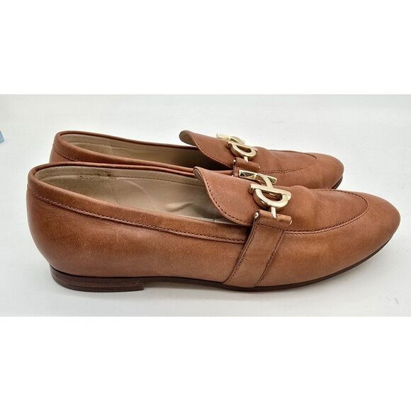 Cole Haan Womens Leather Loafers Gold Hardware Tan Size 7.5 - Picture 4 of 6